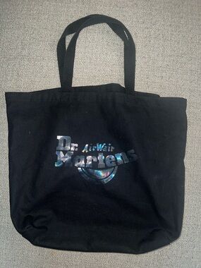 Dr. Martens Black Canvas Tote with Holographic Logo